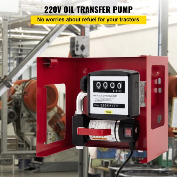 VEVOR Diesel Pump 220V Oil Transfer Pump Pump Diesel 40l/Min Electric Fuel Self-Priming Diesel Fuel Transfer Pump Oil Diesel Pump