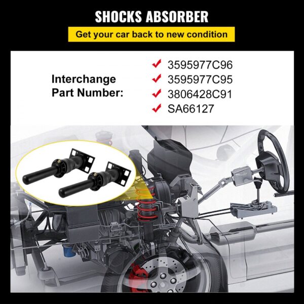 VEVOR cab shock absorber for vehicle suspension with interchangeable part numbers.