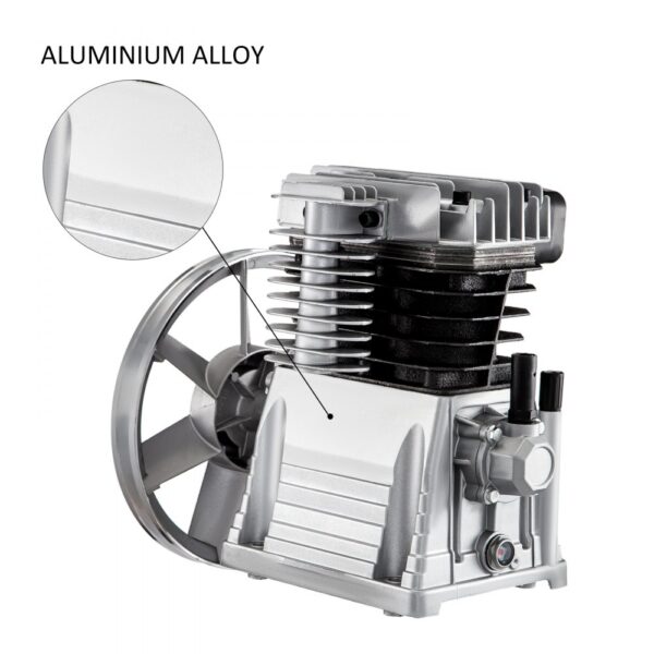 VEVOR air compressor pump showcasing aluminium alloy construction.