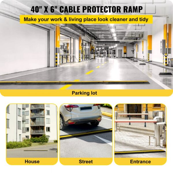 VEVOR cable protector ramp for parking lot, street, house, and entrance.