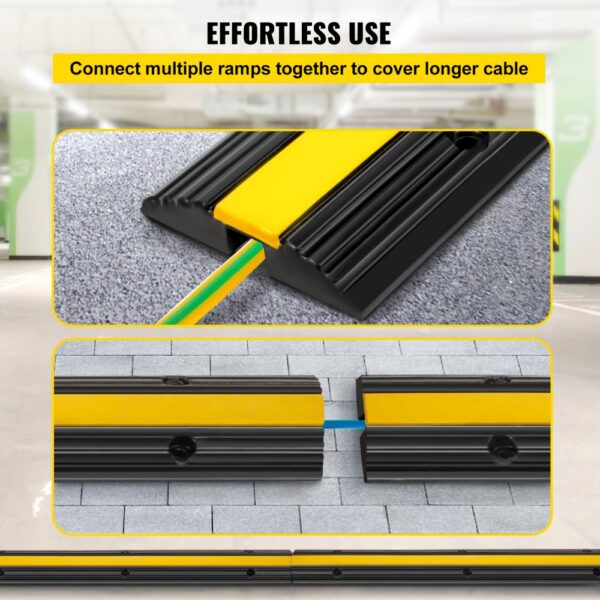 VEVOR cable protector ramp allows effortless cable management with modular connectivity.