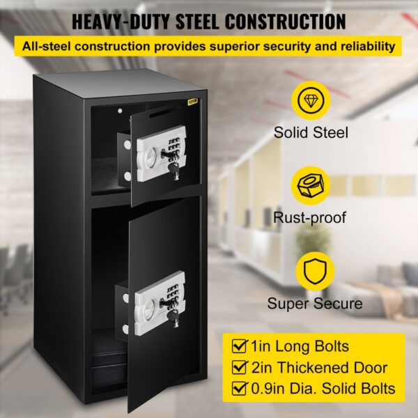 VEVOR security safe box with heavy-duty steel, rust-proof, and super secure features.