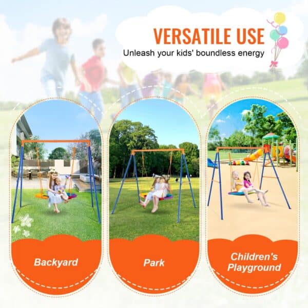 versatile use: VEVOR swing set for backyard, park, and children's playground fun.