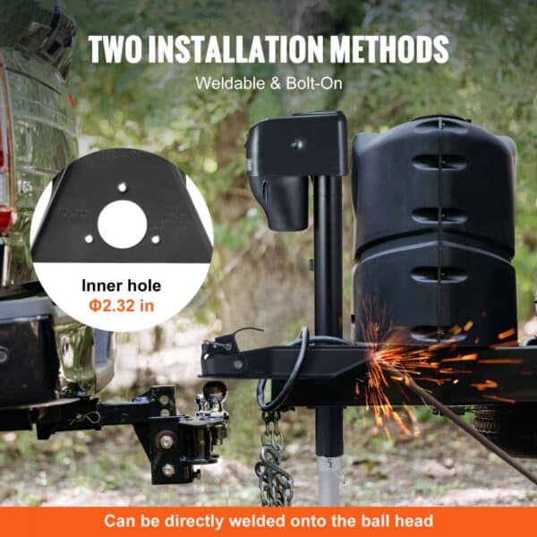 VEVOR A-Frame Trailer Coupler, Fits 2-Inch Hitch Ball Size, 8000 lbs Towing Capacity, Heavy Duty Steel Coupler, Ideal for Towing Station Wagons, Pickup Trucks, SUVs, Campers, Black Coating Surface