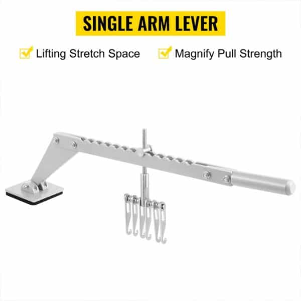 VEVOR dent puller with single arm lever, lifting stretch space, and magnify pull strength.