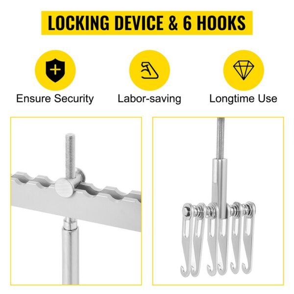 VEVOR dent puller with locking device and 6 hooks for security, labor-saving, and durability.