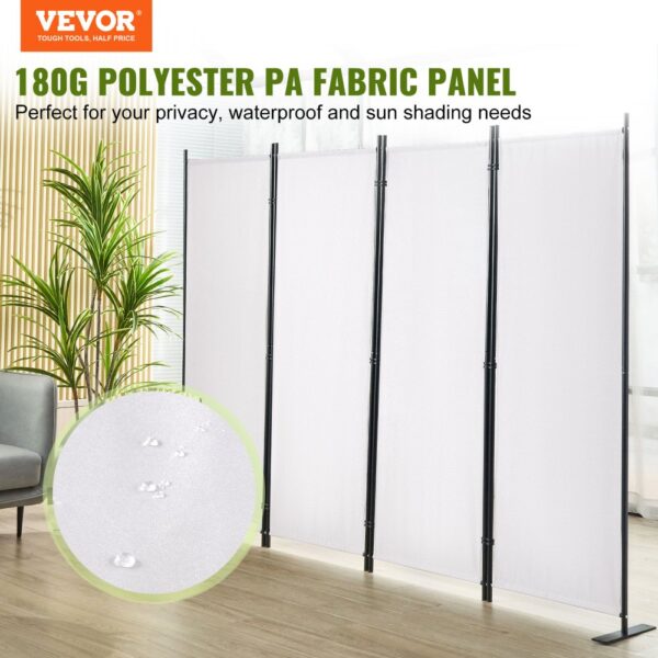 VEVOR room divider with 180g polyester pa fabric for privacy; waterproof and sun shading.