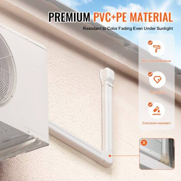 premium pvc+pe VEVOR mini split line set cover, sunlight resistant, anti-aging, and corrosion-resistant.