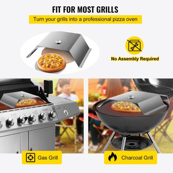 VEVOR pizza oven kit for gas and charcoal grills, turns grills into pizza ovens.