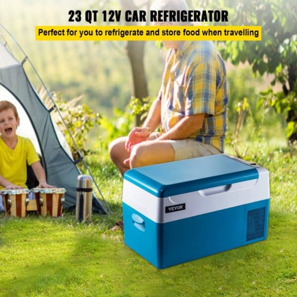 VEVOR Car Refrigerator 22L Compressor Portable Small Refrigerator Car Refrigerator Freezer Vehicle Car Truck RV Boat Mini Electric Cooler for Driving Travel Fishing Outdoor and Home Use