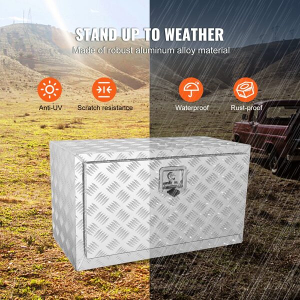 VEVOR underbody truck box, waterproof, rust-proof, anti-uv, scratch-resistant aluminum alloy.