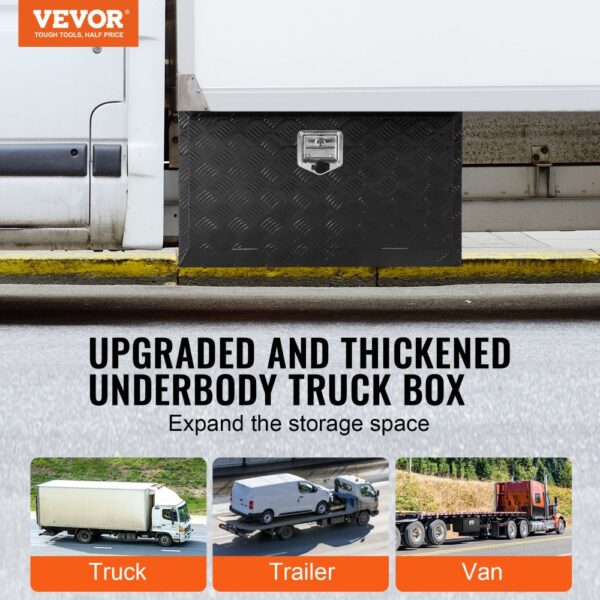 VEVOR Underbody Aluminum Truck Tool Box 36" x 17" x 18" Trailer RV Tool Storage