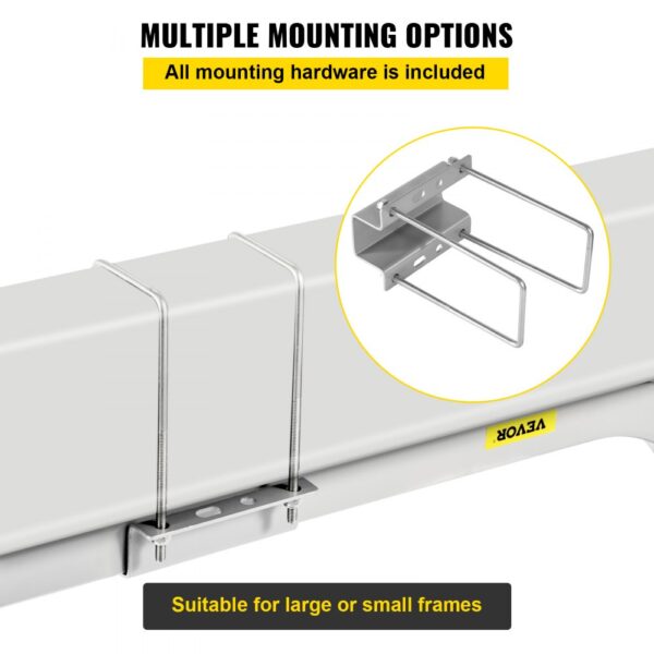 VEVOR boat trailer guide-on with multiple mounting options and hardware, suitable for large or small frames.