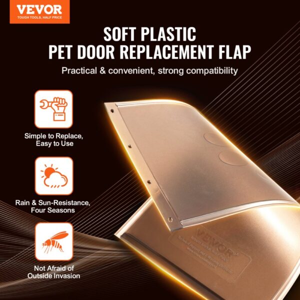 VEVOR Pet Door Replacement Flap 8.25" x 12.25" Compatible with VEVOR Pet Doors