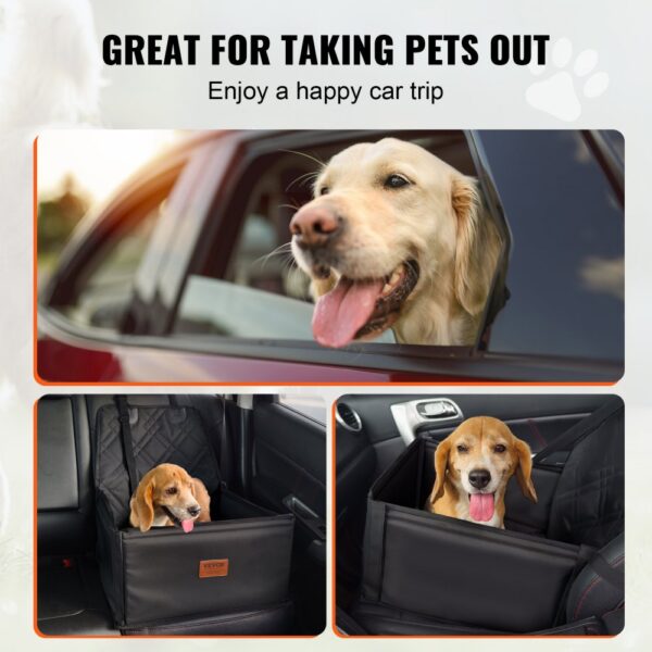 VEVOR Dog Booster Car Seat Pet Car Seat for Small Dog up to 26 lbs Black