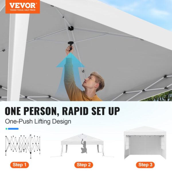 VEVOR Pop Up Canopy Tent 10' x 10' Sun Shelter Outdoor Gazebo with Sidewalls