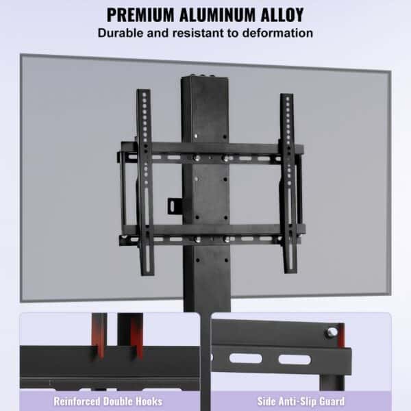 VEVOR Motorized TV Lift Stroke Length 28 Inches Motorized TV Mount Fit for 26-57 Inch TV Lift with Remote Control Height Adjustable 28 Inch Load Capacity 132 Lbs