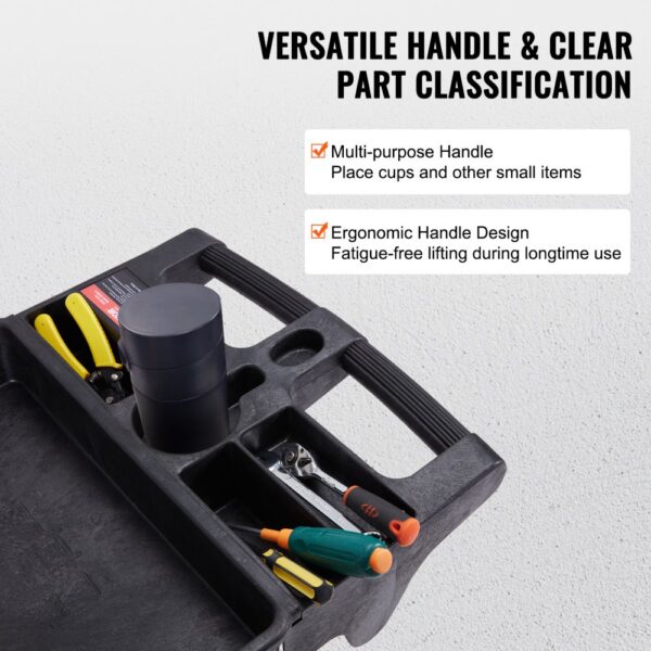 VEVOR utility service cart showcasing a versatile handle with clear part classification for tools.