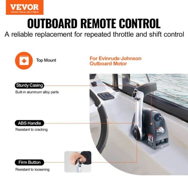 VEVOR Outboard Throttle Remote Control Box Top-Mounted for Evinrude Johnson