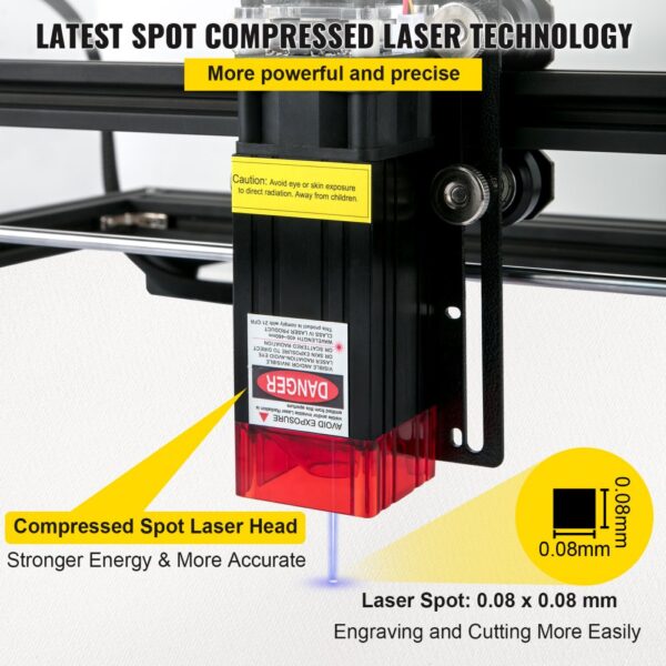 VEVOR Desktop Laser Engraver 16.1"x15.7" Large Engraving Area 5.5W Laser Power