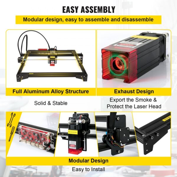 VEVOR Desktop Laser Engraver 16.1"x15.7" Large Engraving Area 5.5W Laser Power