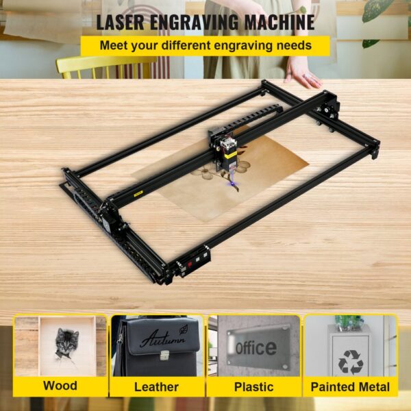 VEVOR Desktop Laser Engraver 18.1"x31.9" Large Engraving Area 7.5W Laser Power