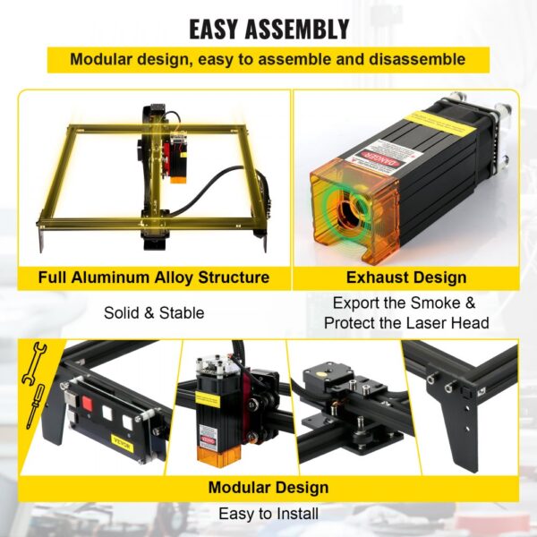 VEVOR Desktop Laser Engraver 12.2"x11.8" Large Engraving Area 5.5W Laser Power