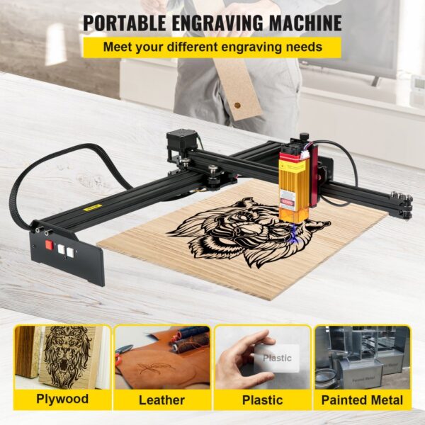 VEVOR Portable Laser Engraver 10.6"x17.3" Large Engraving Area 5.5W 3D Printer