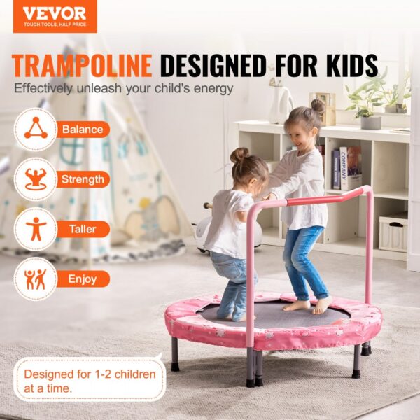 VEVOR 36" Trampoline for Kids Foldable Mini Toddler Trampoline Indoor Outdoor