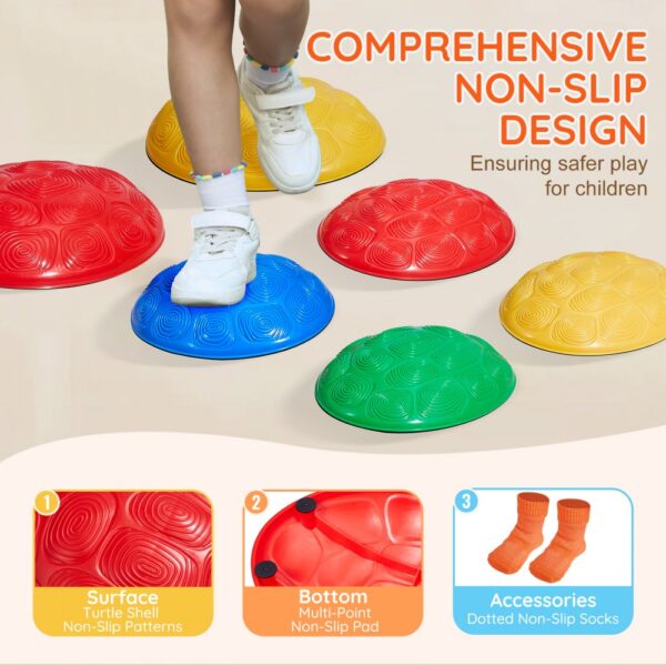 VEVOR Kids Balance Stepping Stones Sensory Obstacle Course 6 PCS Outdoor Indoor