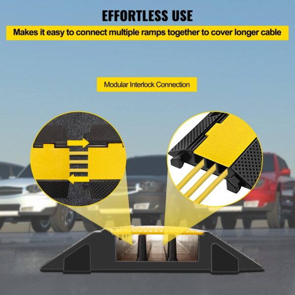 VEVOR cable protector ramp with modular interlock connection for multiple cables.