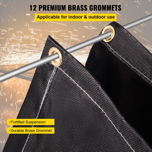 VEVOR fire blankets with premium brass grommets for indoor and outdoor use.