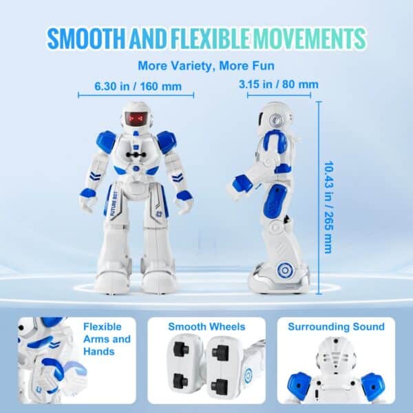 VEVOR RC Robot Toy for Kids Talking Dancing Gesture Remote Control Programmable