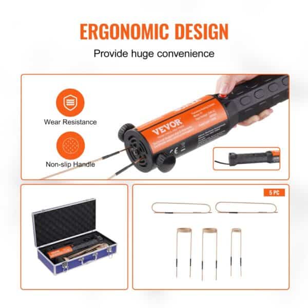 VEVOR Magnetic Induction Heater Hand-held Induction Heater 1KW for Bolts Removal