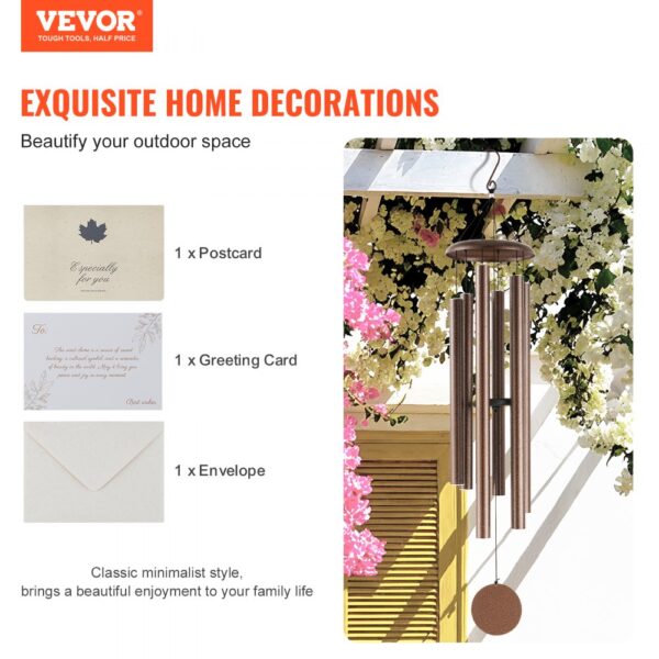 VEVOR Wind Chimes for Outside 1270 mm Aluminum Memorial Deep Tone Wind Chimes