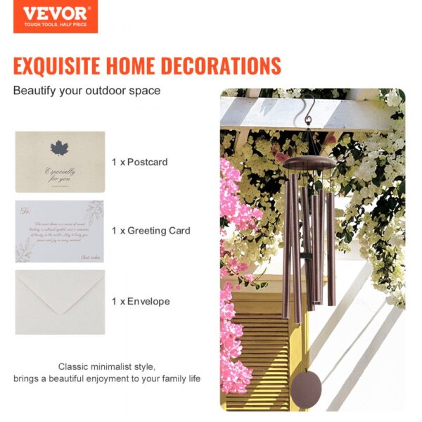 VEVOR Wind Chimes for Outside 1143 mm Aluminum Memorial Deep Tone Wind Chimes