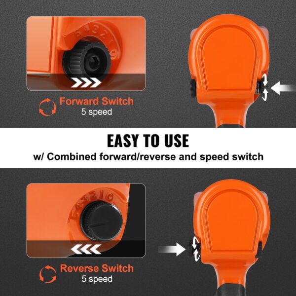 VEVOR air impact wrench showcasing combined forward/reverse and speed switch for easy use.