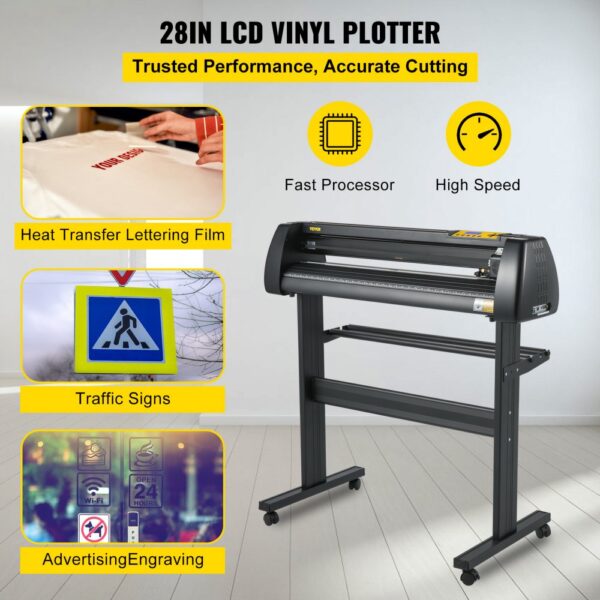 VEVOR 28in Vinyl Cutter Machine Floor Stand Vinly Plotter Tool Kit SignMaster