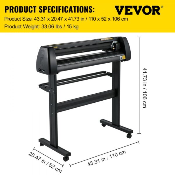 VEVOR 34In Vinyl Cutter Machine Floor Stand Vinly Plotter Tool Kit SignMaster