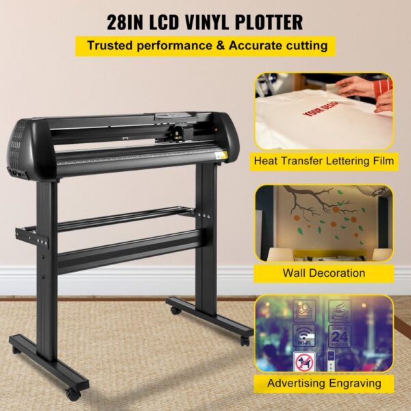 VEVOR 28inch Vinyl Cutter Machine Basic Vinyl Plotter Cutter with Stand Plotter Adjustable Force Speed Sign Making