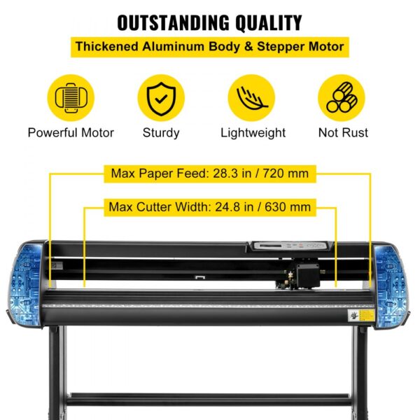 VEVOR 28inch Vinyl Cutter Machine Basic Vinyl Plotter Cutter with Stand Plotter Adjustable Force Speed Sign Making