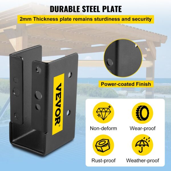 VEVOR concealed joist hanger with durable steel plate and rust-proof finish.