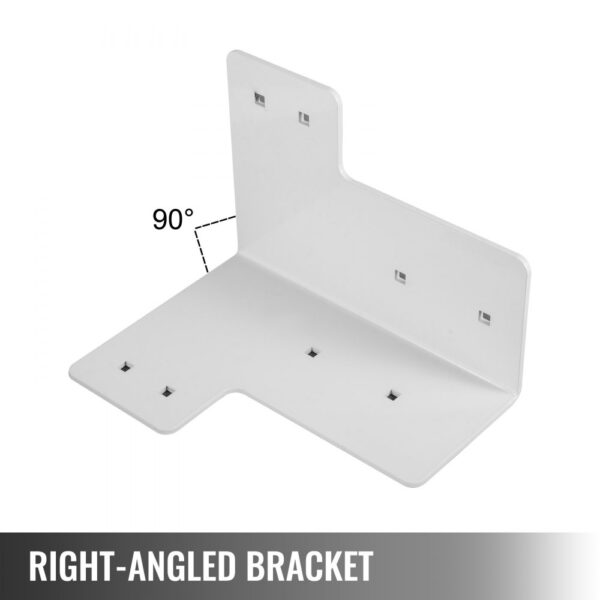 VEVOR Workbench Corner Brackets 8 PCs Shop Table Bracket Kit 48 LBS Shop Table Corner Brackets 4 mm Right Angle White Color Galvanized Steel Elevated Platform Brackets for Deck Edge and Work Bench