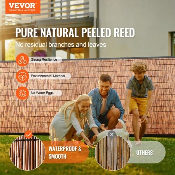 VEVOR Reed Fence Backyard Landscaping Privacy Blind Fencing Screen 16.4' x 4'