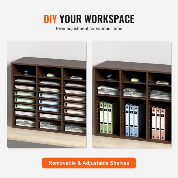 VEVOR literature organizers with removable and adjustable shelves, perfect for diy workspace organization.