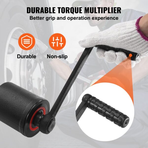 VEVOR torque multiplier with durable, non-slip grip for improved operation experience and control.