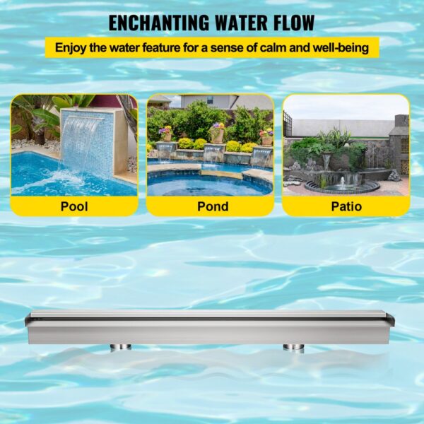 VEVOR pool fountain for pools, ponds, and patios enhancing water flow and relaxation.