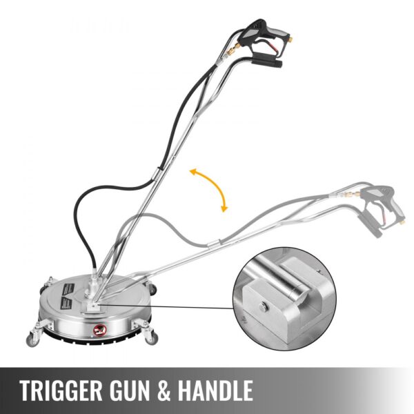 VEVOR surface cleaner with trigger gun and adjustable handle, close-up of handle.