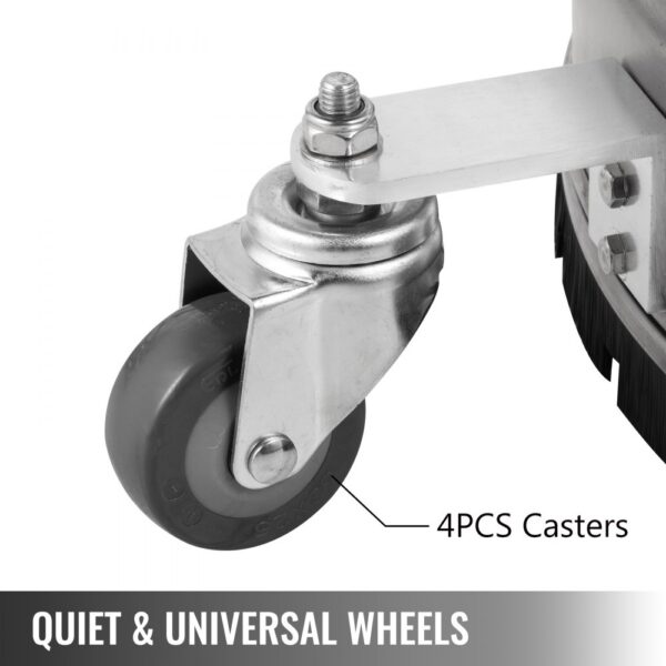 4pcs casters for VEVOR surface cleaner with quiet and universal wheels.