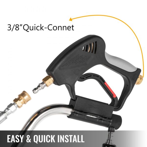 VEVOR surface cleaner handle with 3/8" quick-connect fitting for easy installation.